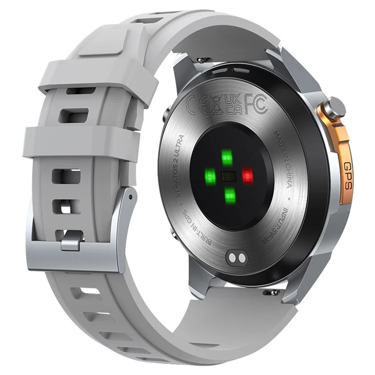 ZEBLAZE Stratos 2 Ultra 1.43-inch AMOLED Screen Bluetooth-compatible Call GPS Sports Watch Health Monitor Smart Watch - Silver