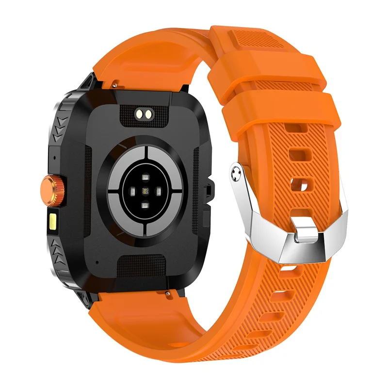 ZW59 Bluetooth-compatible Calling Smart Watch Blood Pressure Sleep Health Monitoring Sports Watch with Flashlight - Orange