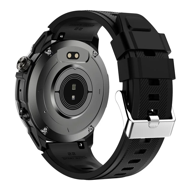 HK08 1.43-inch Smart Watch Heart Rate Sleep Health Monitoring Outdoor Sports Watch - Black