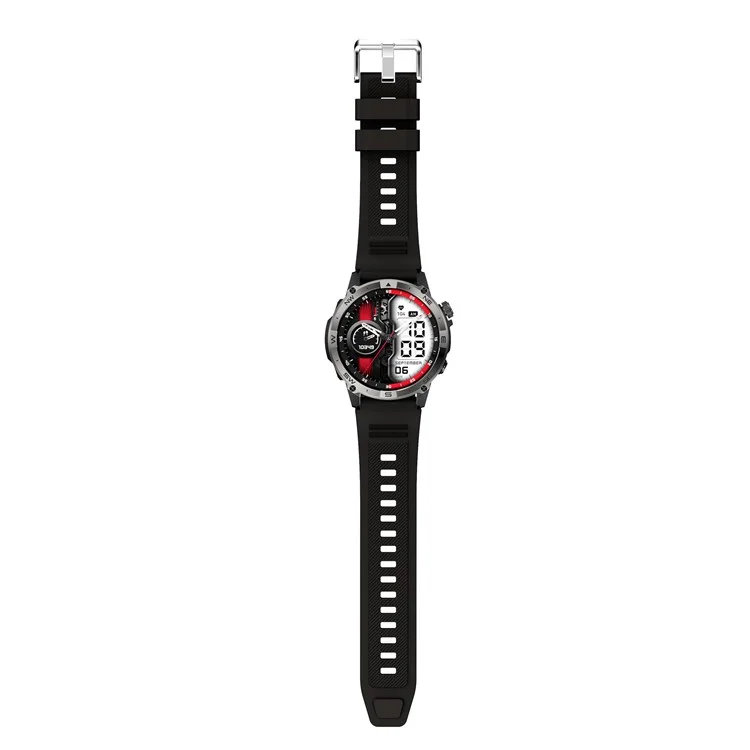 HK08 1.43-inch Smart Watch Heart Rate Sleep Health Monitoring Outdoor Sports Watch - Black