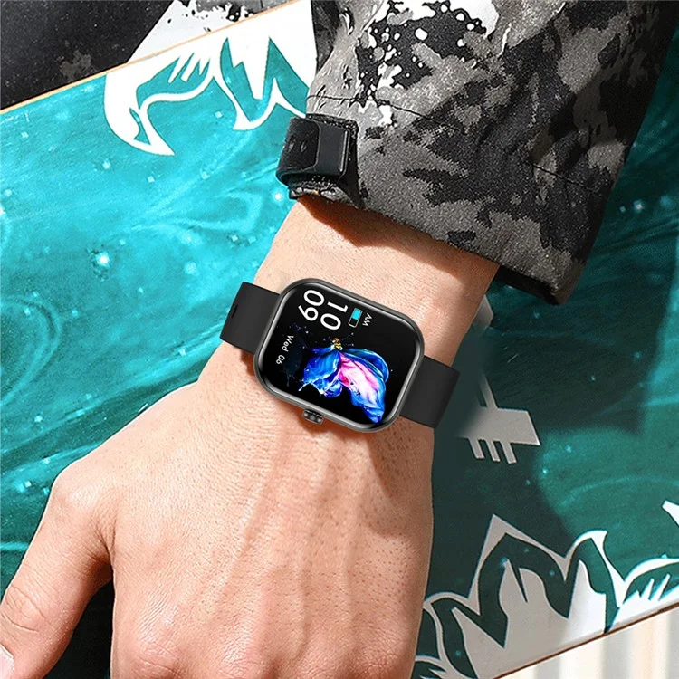 ZW65 2.01-inch Screen Smart Watch Health Monitor Bluetooth-compatible Call Waterproof Sports Watch - Black