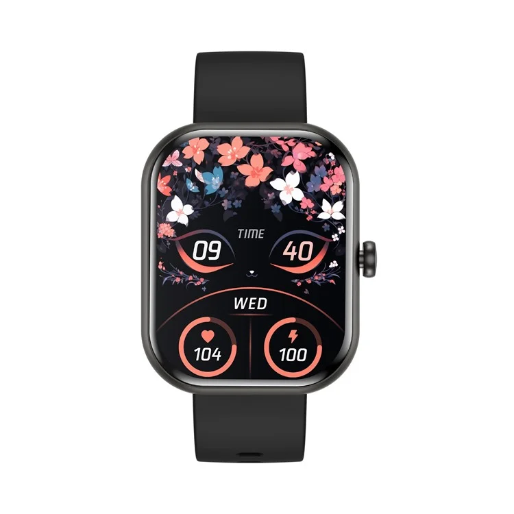 ZW65 2.01-inch Screen Smart Watch Health Monitor Bluetooth-compatible Call Waterproof Sports Watch - Black