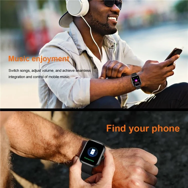 ZW65 2.01-inch Screen Smart Watch Health Monitor Bluetooth-compatible Call Waterproof Sports Watch - Black