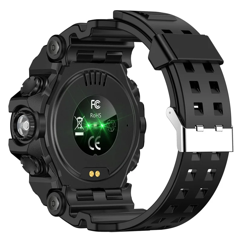 LC21 1.32-inch Bluetooth-compatible Calling Smart Watch Flashlight Compass SOS Health Monitoring Sports Watch - Black