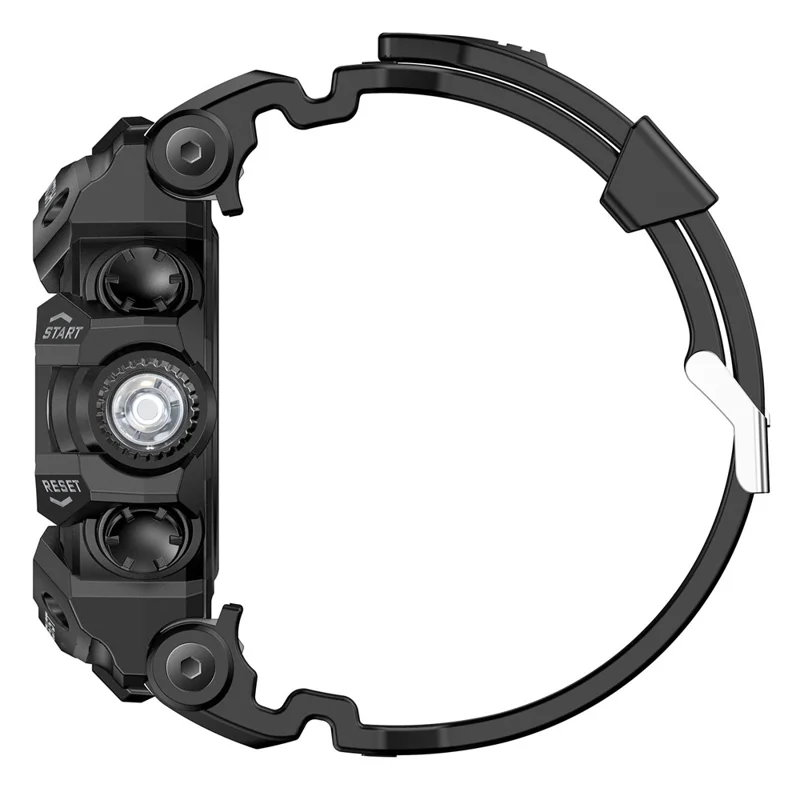LC21 1.32-inch Bluetooth-compatible Calling Smart Watch Flashlight Compass SOS Health Monitoring Sports Watch - Black