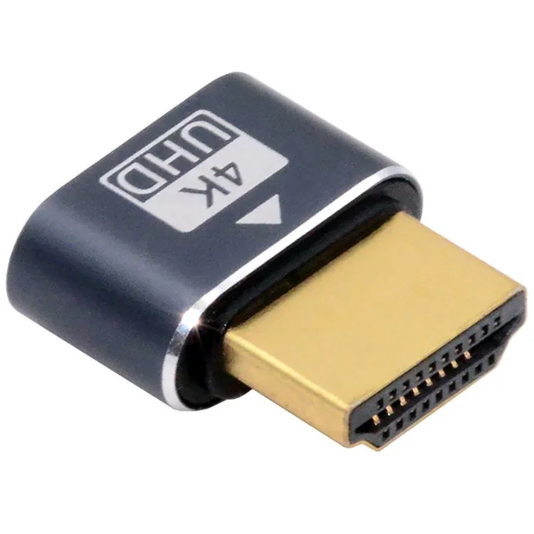 Adaptador de pantalla virtual HD-034-BK 4K HD 1.4 DDC EDID Dummy Plug Emulador de pantalla fantasma sin cabeza