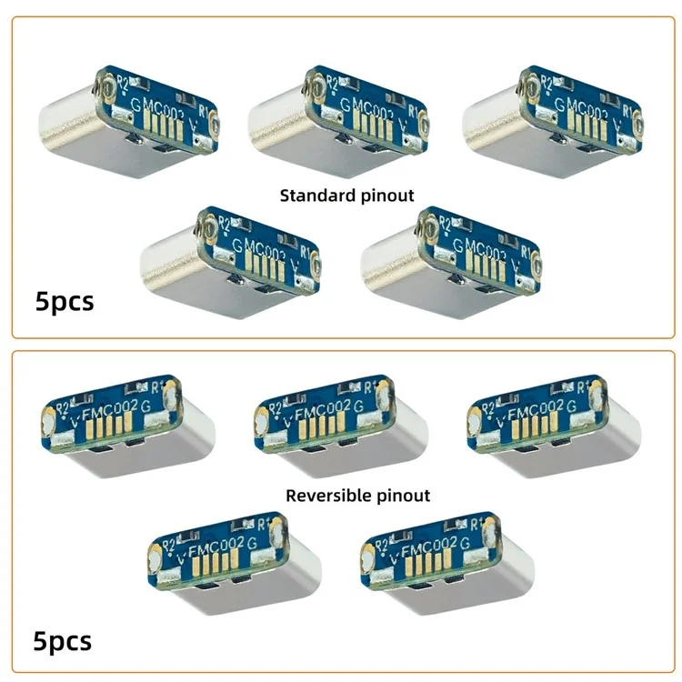 CN-032 10Pcs / Set DIY Solder Type-C Female Socket Connector Replace for Micro-USB 5Pin Female