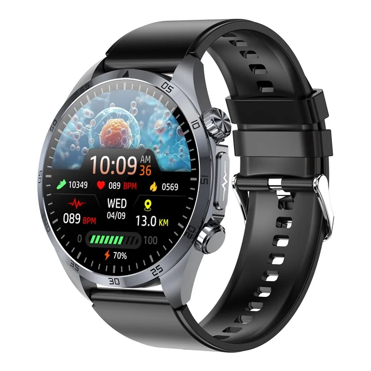 TK29 Силиконовый Ремешок AMOLED Screen Smart Watch Monitoring Monitoring Sleep Sports Watch - Черный