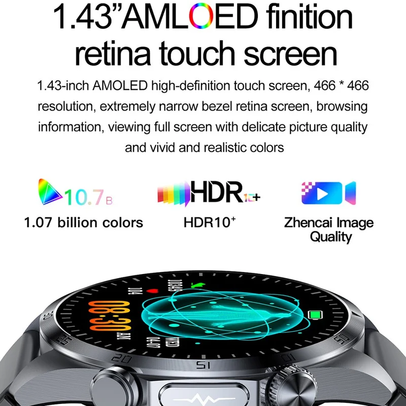 TK29 Силиконовый Ремешок AMOLED Screen Smart Watch Monitoring Monitoring Sleep Sports Watch - Черный
