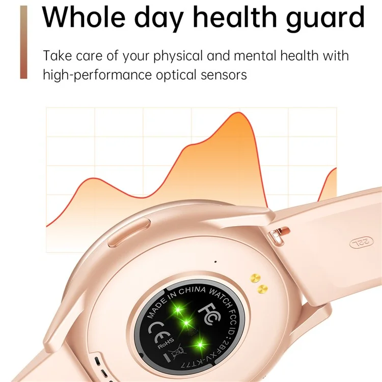 KT77 Bluetooth-compatible Call Smart Watch 1.46-inch Screen Heart Rate Sleep Monitoring Sports Watch - Black