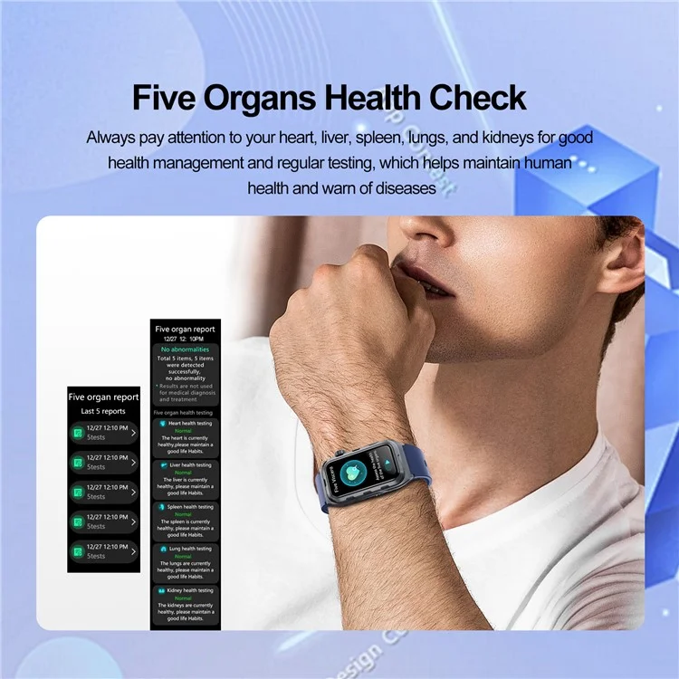 TK79 1.47-inch Screen Smart Wristband Health Monitor Bluetooth-compatible Waterproof Smart Bracelet - Grey