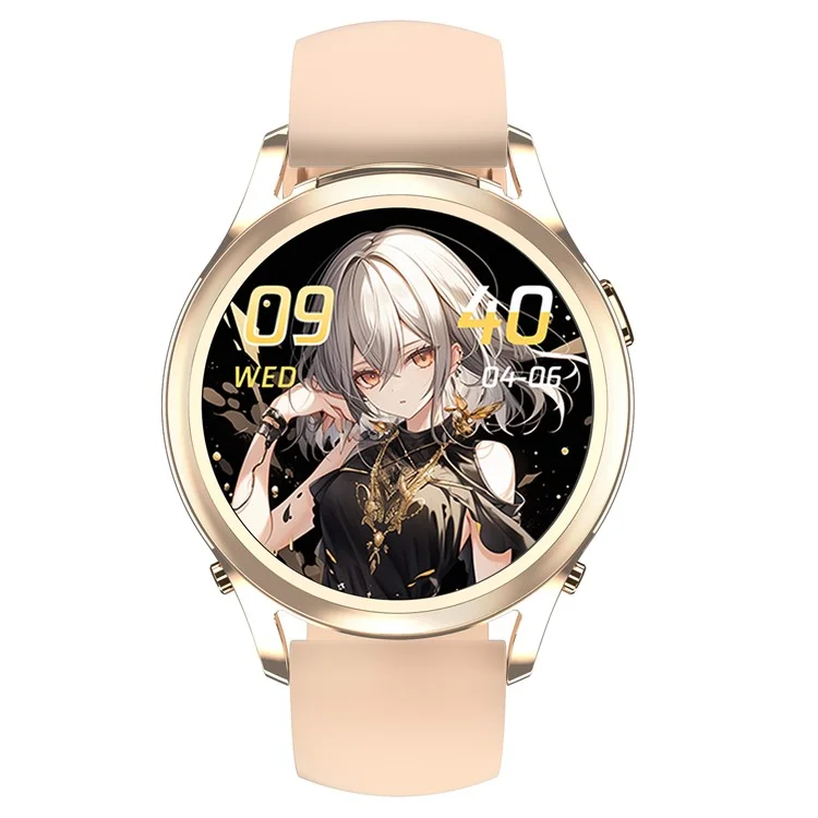 X17 Women TWS Earphones Smart Watch 2 in 1 Bluetooth-compatible Call Music Heart Rate Monitoring Watch - Gold