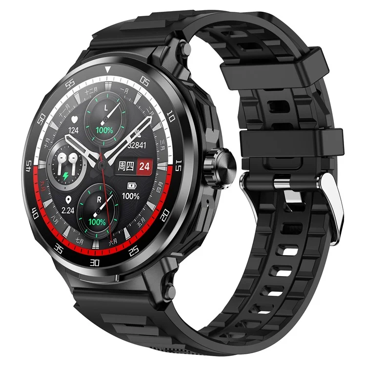 D11 2-in-1 TWS Earphones Smart Watch Bluetooth-compatible Call Health Monitoring Sports Watch - Black