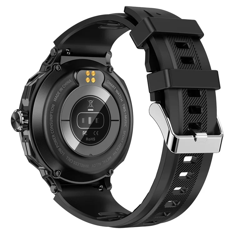 D11 2-in-1 TWS Earphones Smart Watch Bluetooth-compatible Call Health Monitoring Sports Watch - Black