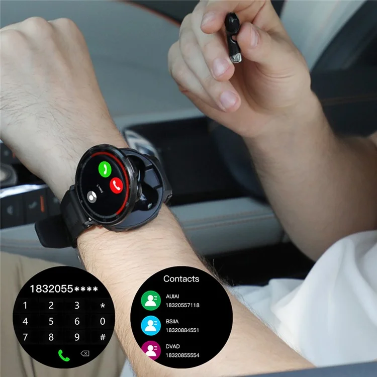 D11 2-in-1 TWS Earphones Smart Watch Bluetooth-compatible Call Health Monitoring Sports Watch - Black