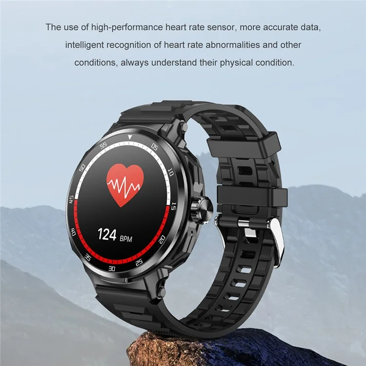 D11 2-in-1 TWS Earphones Smart Watch Bluetooth-compatible Call Health Monitoring Sports Watch - Black