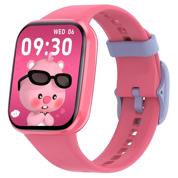 Montre intelligente pour enfants Wish 6 avec moniteur de santé, suivi d'activité interactif et gestion des tâches avec récompenses - Rose