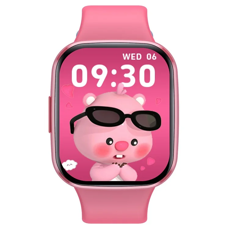 Montre intelligente pour enfants Wish 6 avec moniteur de santé, suivi d'activité interactif et gestion des tâches avec récompenses - Rose