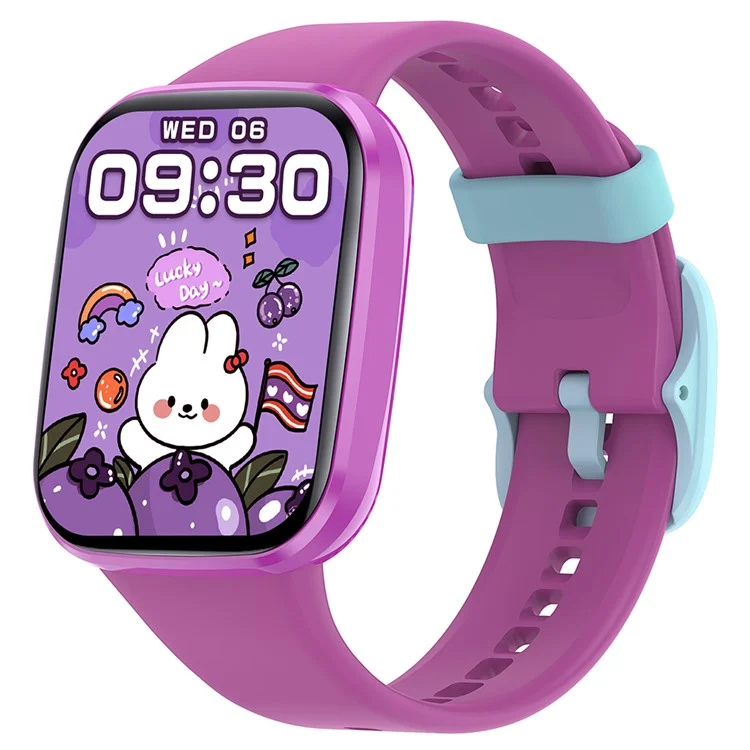 Orologio intelligente per bambini Wish 6 con monitoraggio della salute, fitness tracker interattivo e gestione delle attività con ricompense - Viola