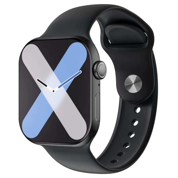 W10 Pro 2.08-inch Touch Screen Smart Watch 24H Heart Rate Monitor Sports Wristband - Black