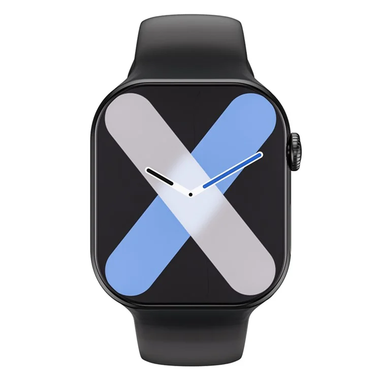 W10 Pro 2.08-inch Touch Screen Smart Watch 24H Heart Rate Monitor Sports Wristband - Black