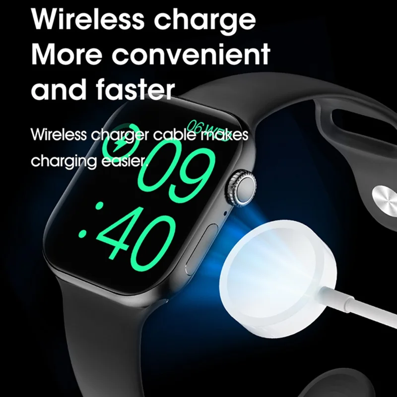 W10 Pro 2.08-inch Touch Screen Smart Watch 24H Heart Rate Monitor Sports Wristband - Gold