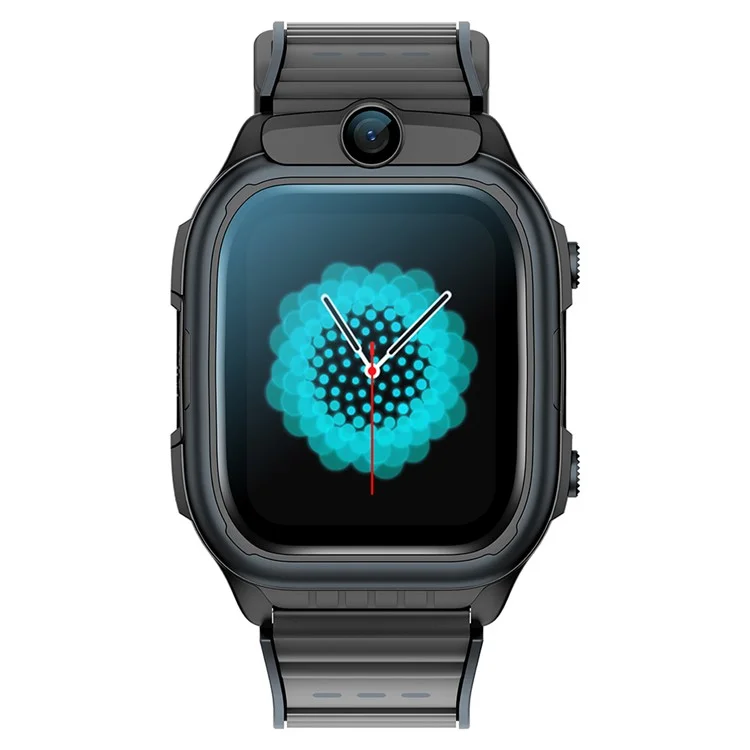 Montre connectée pour enfants K61, caméra, appel vidéo, réveil, bracelet intelligent - Noir