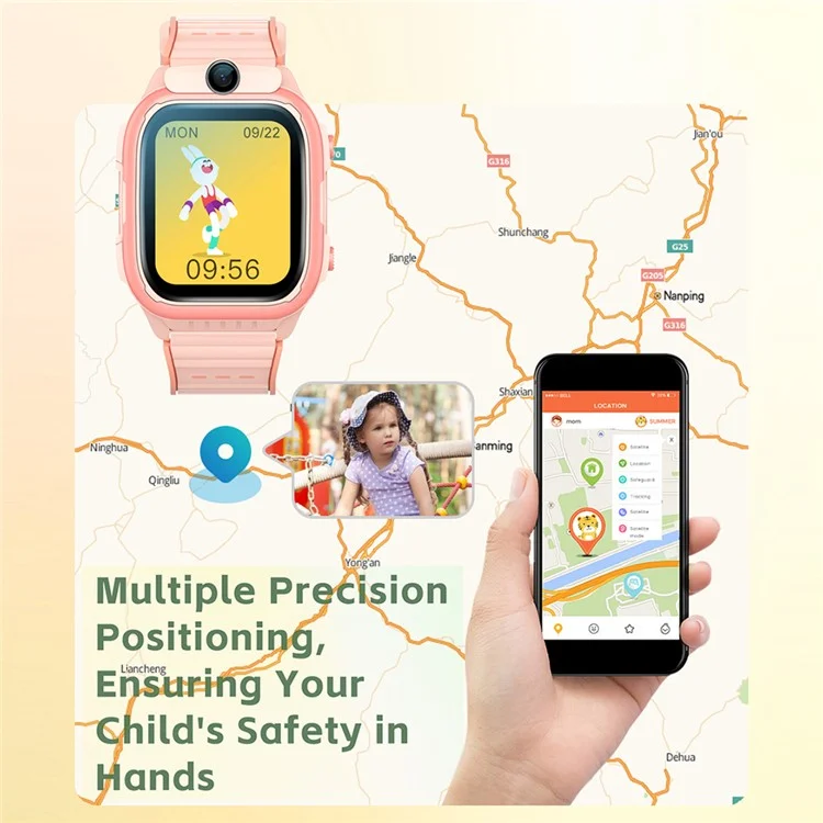 K61 Kids Smart Watch Children Student Camera Video Call Alarm Clock Smart Bracelet - Blue
