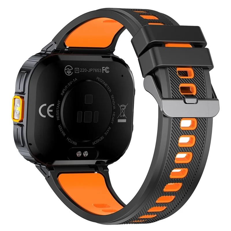 NX23 Fitness Tracker 2.0-inch Touch Screen Bluetooth-compatible Calling Health Monitoring Smart Watch - Orange