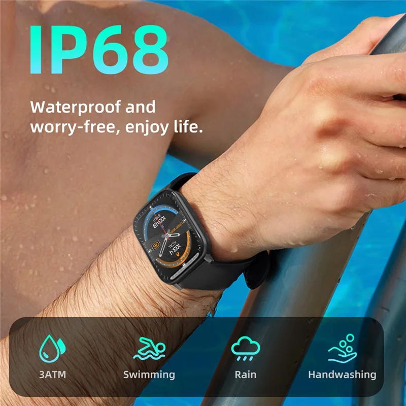 T63B Bluetooth-compatible Call Smart Watch Heart Rate Sleep Health Monitoring Music Sports Watch - Green