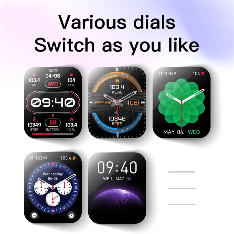 T63B Bluetooth-compatible Call Smart Watch Heart Rate Sleep Health Monitoring Music Sports Watch - Green