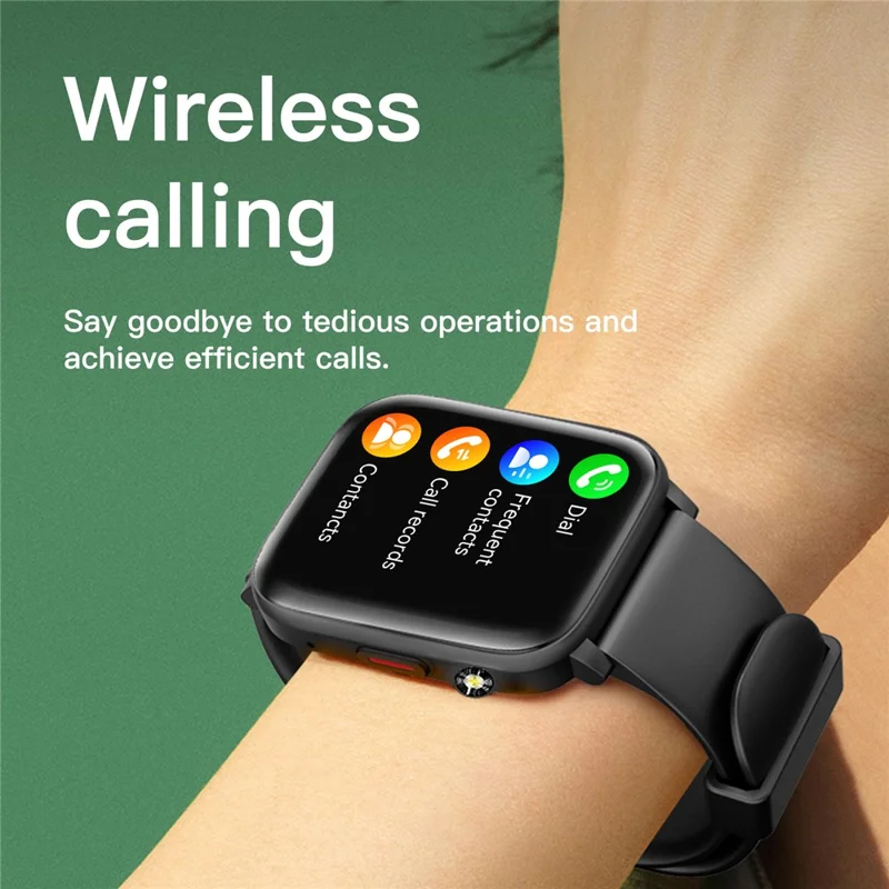 T63B Bluetooth-compatible Call Smart Watch Heart Rate Sleep Health Monitoring Music Sports Watch - Green