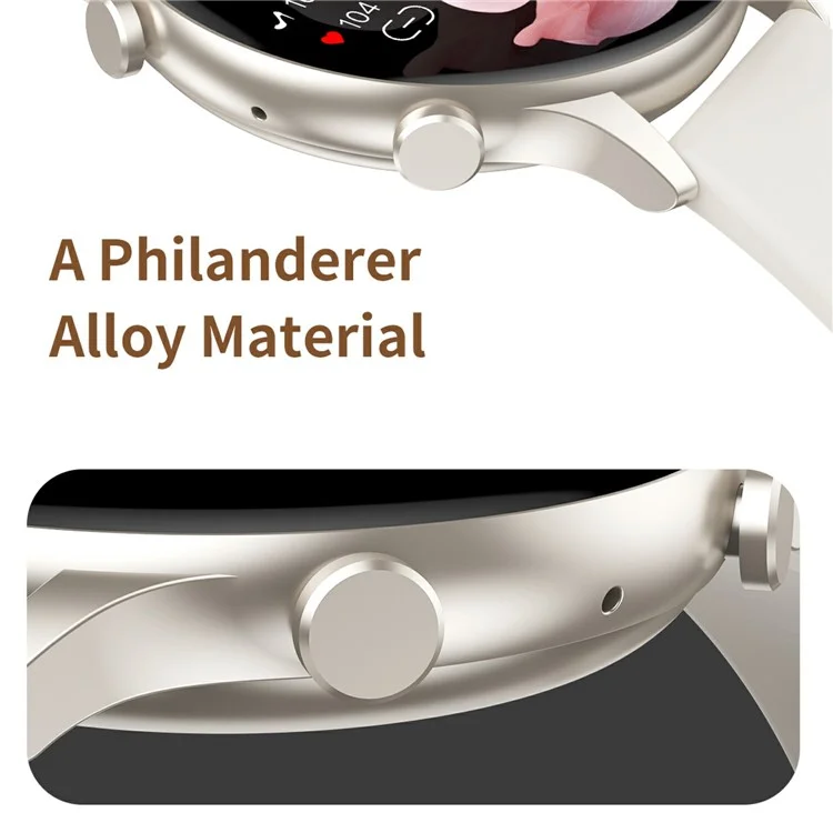 CY19 1.32 inch AMOLED Screen Bluetooth-compatible Call Ultra-Thin Women Health Monitoring Smart Watch - Pink