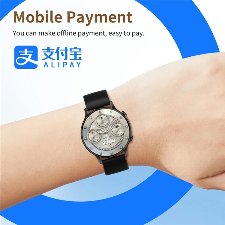 CY19 1.32 inch AMOLED Screen Bluetooth-compatible Call Ultra-Thin Women Health Monitoring Smart Watch - Pink