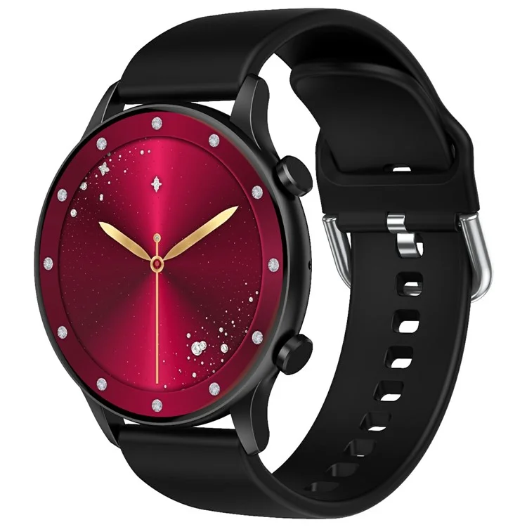 CY19 1.32 inch AMOLED Screen Bluetooth-compatible Call Ultra-Thin Women Health Monitoring Smart Watch - Black