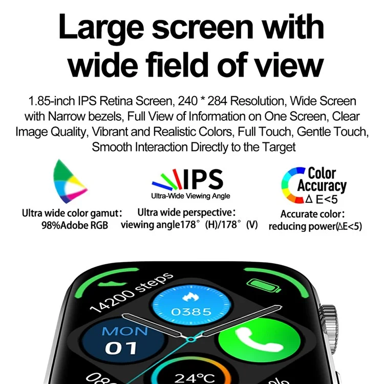 T92 Bluetooth-compatible Call Sports Watch Body Temperature Heart Rate Health Monitoring Smart Watch - Black