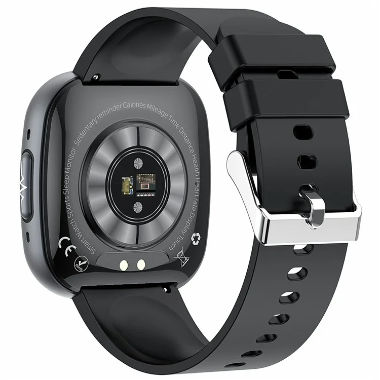 ET593 Orologio sportivo Bluetooth ECG con monitoraggio della temperatura corporale e della salute - Nero