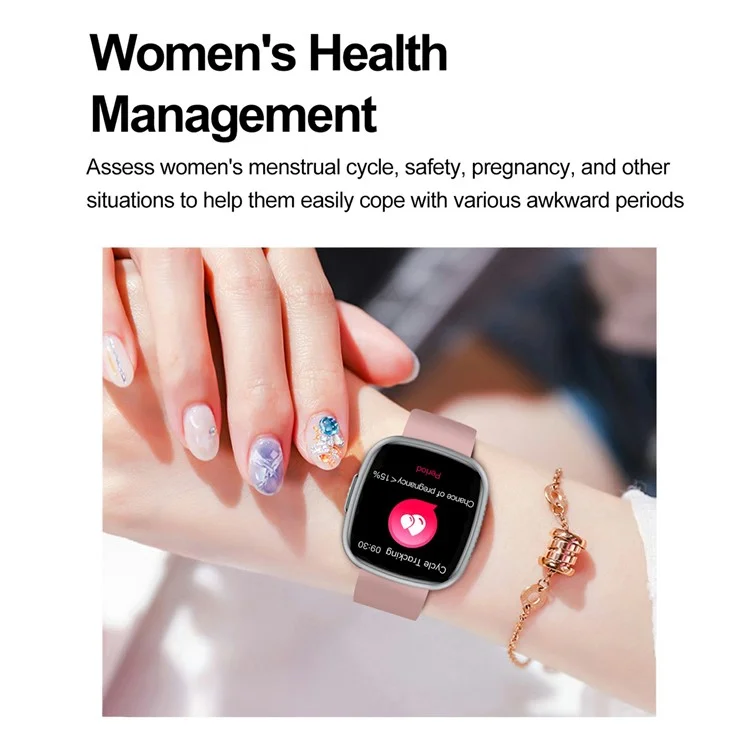 ET593 Orologio sportivo Bluetooth ECG con monitoraggio della temperatura corporale e della salute - Nero