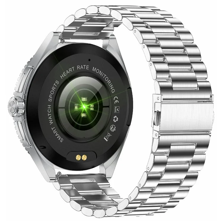 Orologio intelligente CF52 Bluetooth Call Fitness Tracker Monitor di salute Smartwatch, cinturino in acciaio - Argento