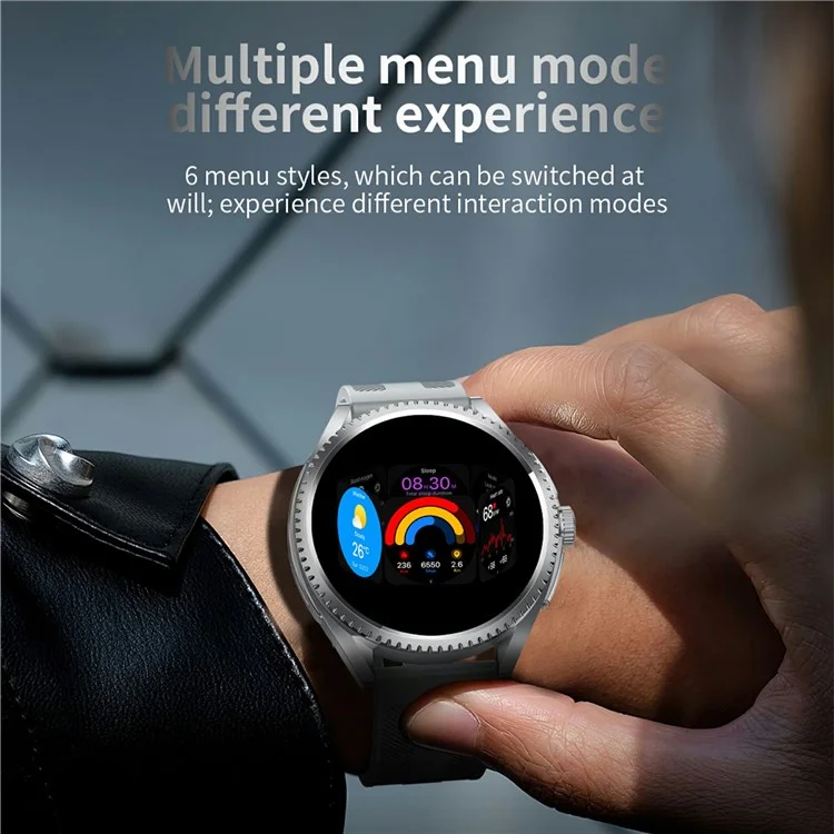 Orologio intelligente CF52 Bluetooth Call Fitness Tracker Monitor di salute Smartwatch, cinturino in acciaio - Argento