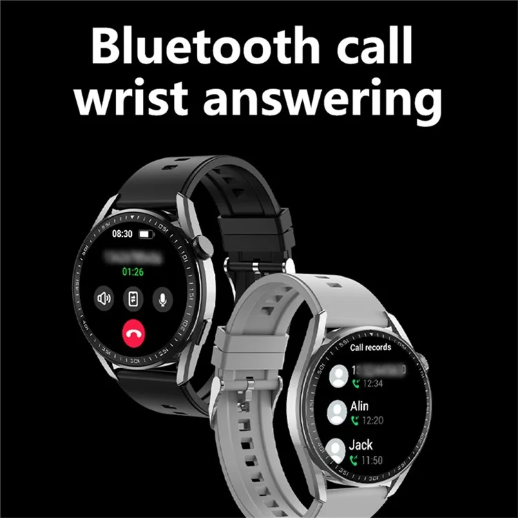 HX04Pro 1.43 Inch Smart Watch Bluetooth-compatible Call Health Monitoring Waterproof Wrist Watch - Black