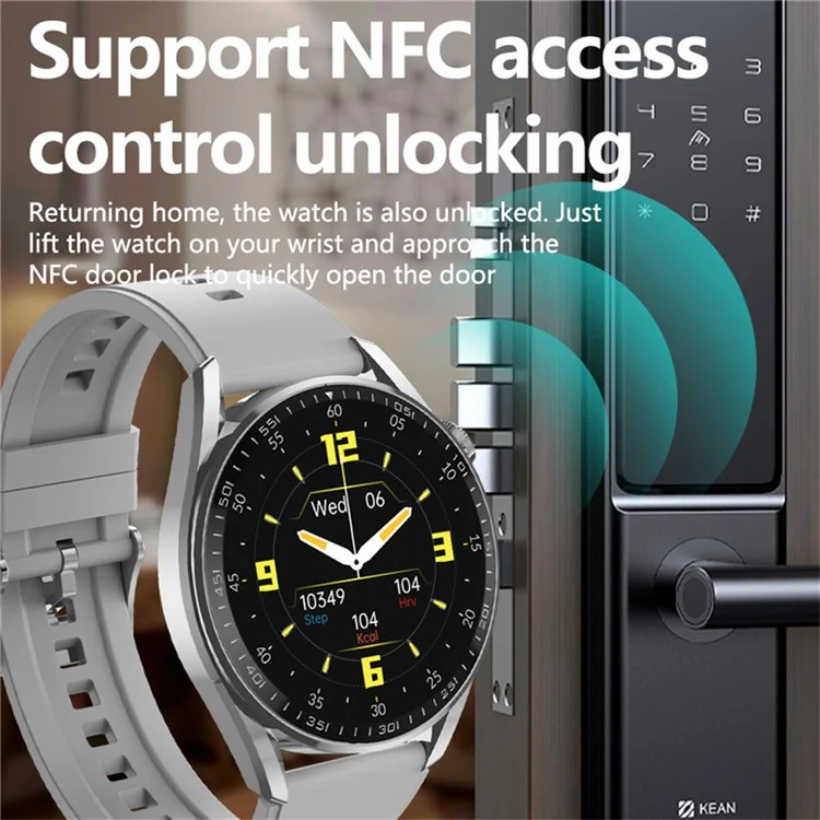 HX04Pro 1.43 Inch Smart Watch Bluetooth-compatible Call Health Monitoring Waterproof Wrist Watch - Black