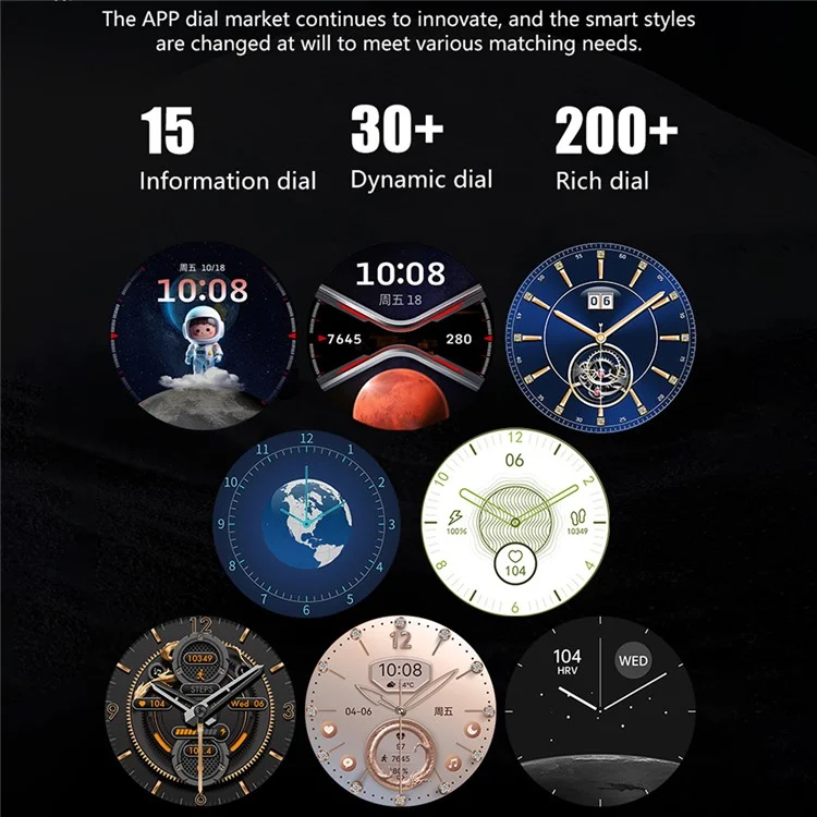 Orologio da polso intelligente Bluetooth da 1,5 pollici HX16 per il monitoraggio della salute e il fitness