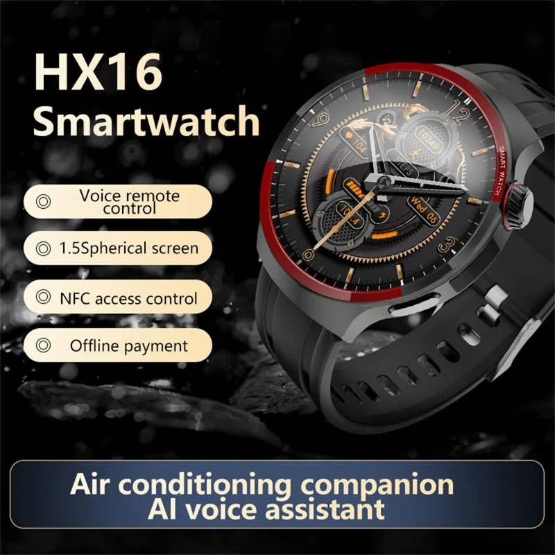 Orologio da polso intelligente Bluetooth da 1,5 pollici HX16 per il monitoraggio della salute e il fitness