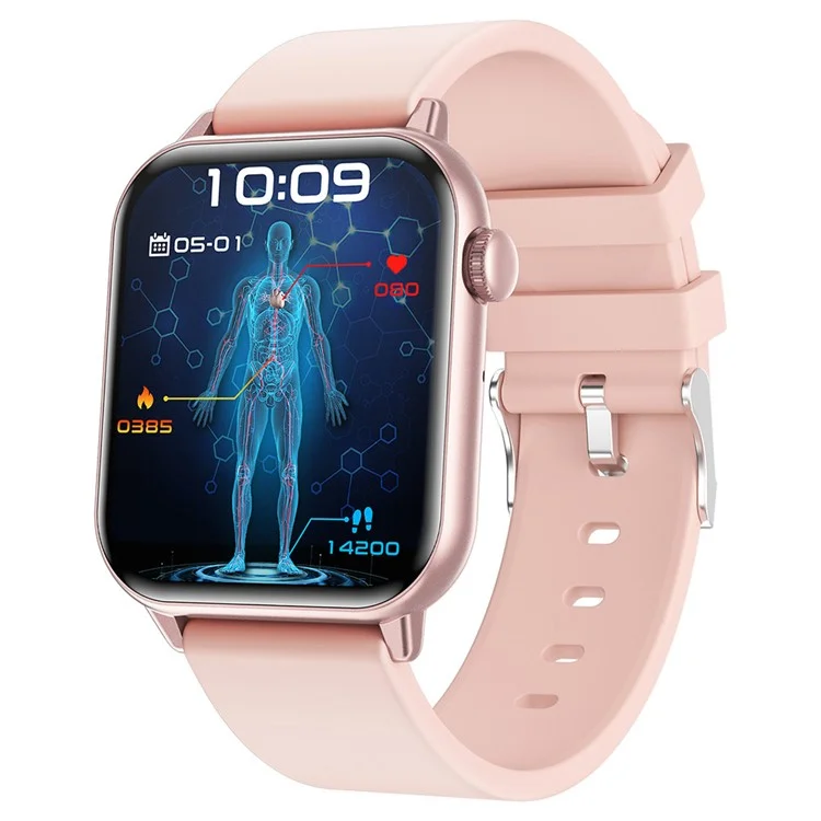 ZW64 1.85 Inch AMOLED Screen Smart Watch Health Monitor Bluetooth-compatible Calling Fitness Tracker - Rose Pink