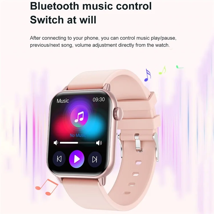 ZW64 1.85 Inch AMOLED Screen Smart Watch Health Monitor Bluetooth-compatible Calling Fitness Tracker - Rose Pink