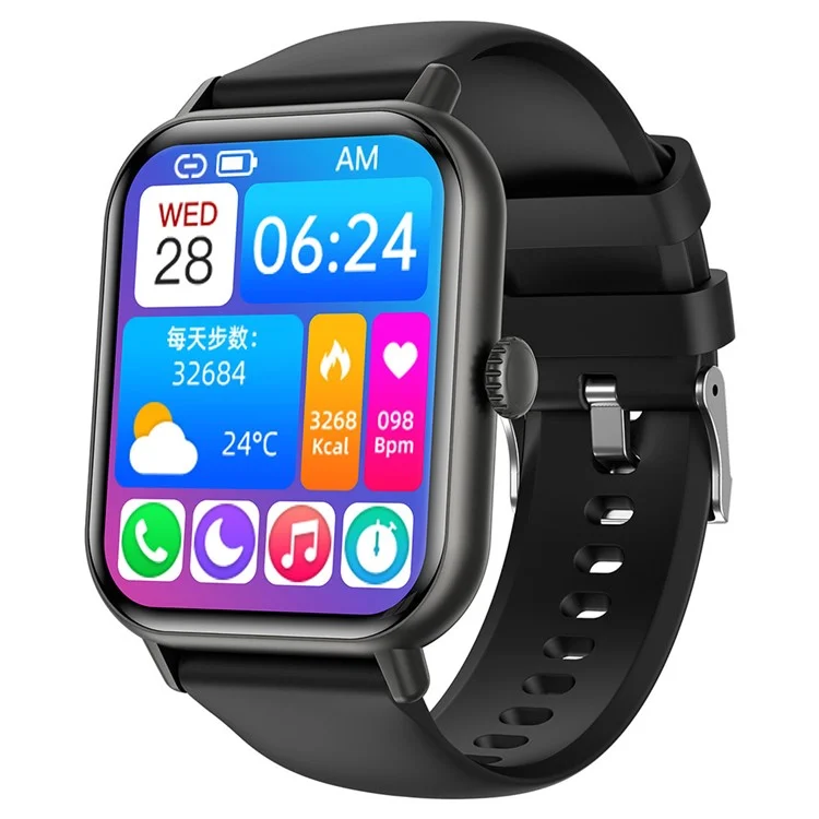 Montre connectée intelligente ZW62 de 2,01 pouces avec appel Bluetooth, suivi du rythme cardiaque, étanche IP67 et usage sportif - Noir