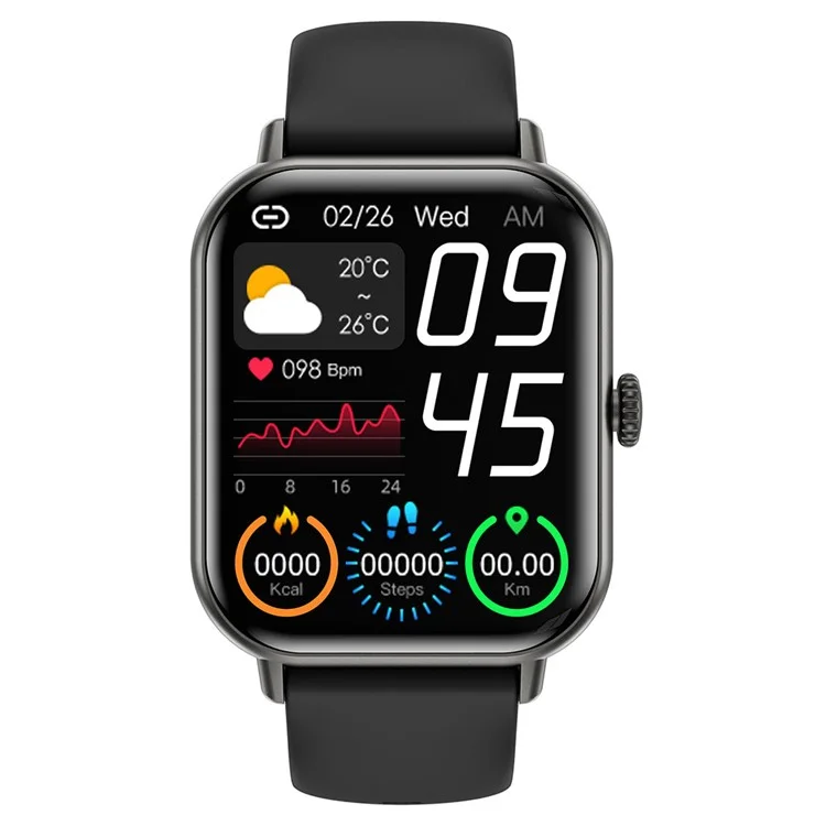 Montre connectée intelligente ZW62 de 2,01 pouces avec appel Bluetooth, suivi du rythme cardiaque, étanche IP67 et usage sportif - Noir