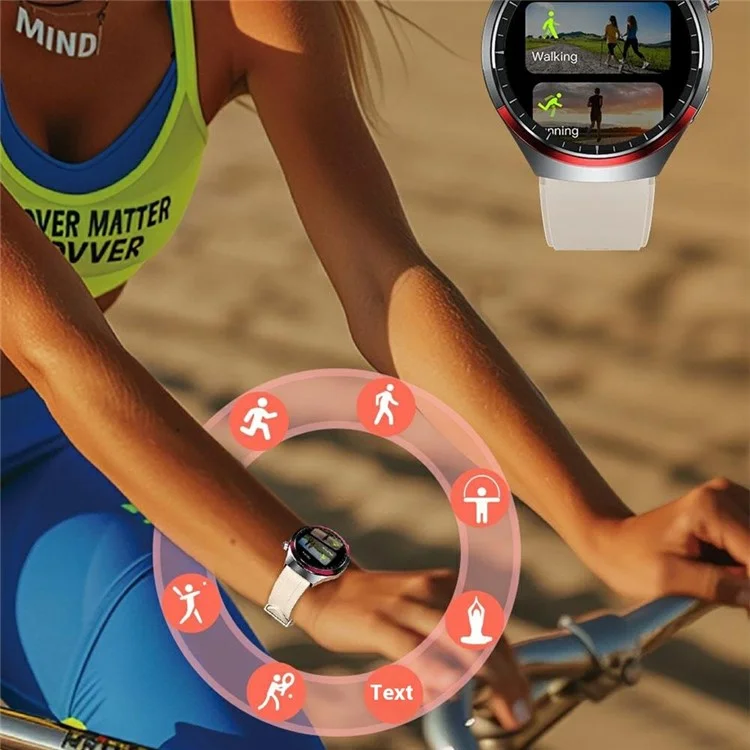 WEKOME WH-06 Smartwatch, Zinklegierung, IP67 wasserdicht, Bluetooth, HD-Display, Gesundheitsüberwachung, Fitness-Tracker - Silber