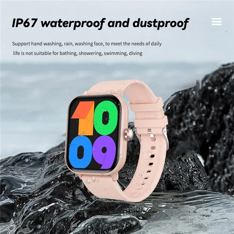G42 1,83 Zoll Gesundheitsüberwachungs-Smartwatch für Frauen IP67 wasserdicht Bluetooth-Anrufe Sportuhr - Schwarz